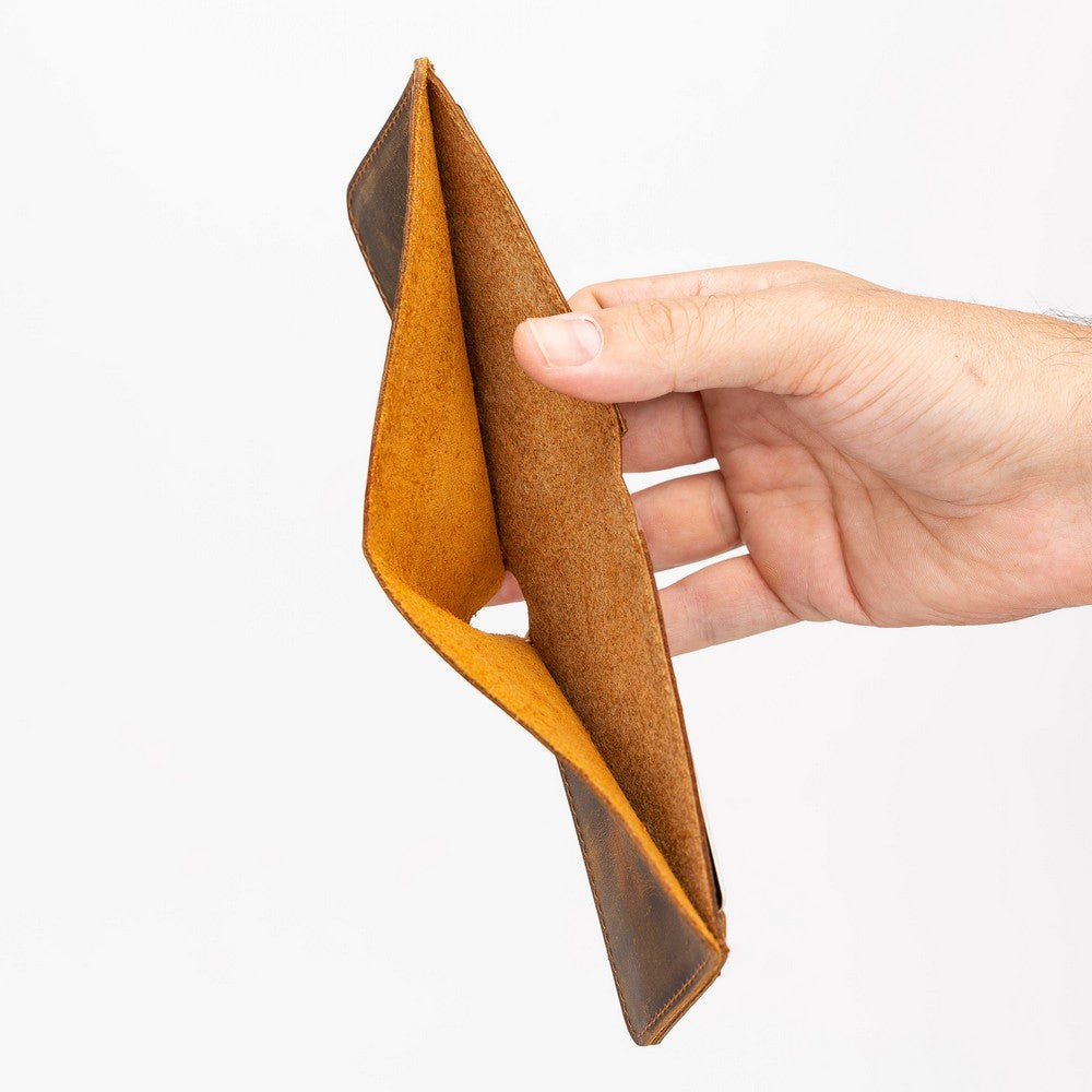 Leather Card Holder – Minimalist Slim Bifold Wallet for Men & Women (Matteo)