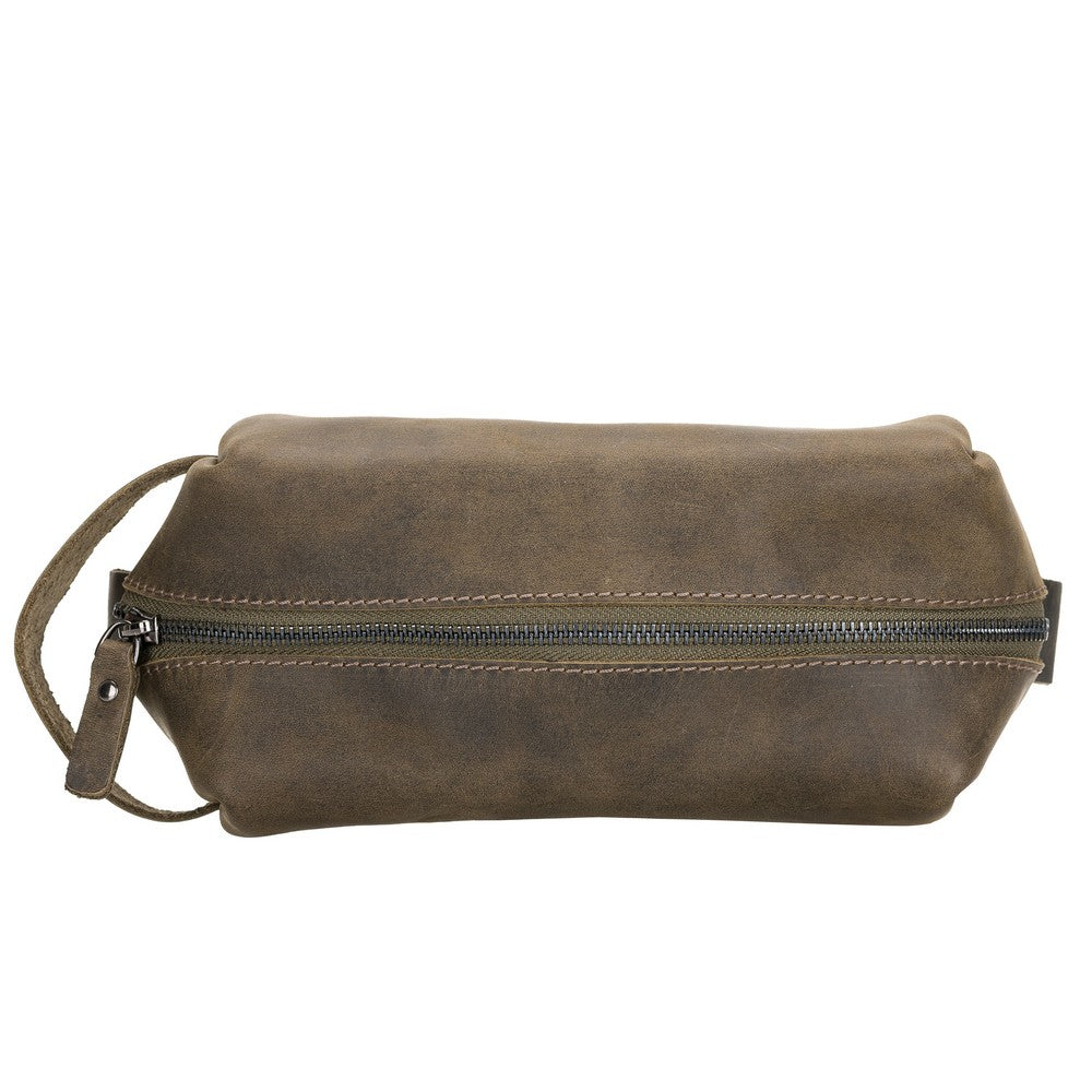Leather Care And Travel Bag with Handmade Zipper
