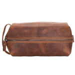 Leather Care And Travel Bag with Handmade Zipper