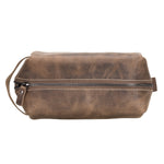 Leather Care And Travel Bag with Handmade Zipper