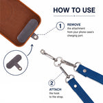 FlexGo Leather Phone Strap & Wallet Set – Clip-On Flex