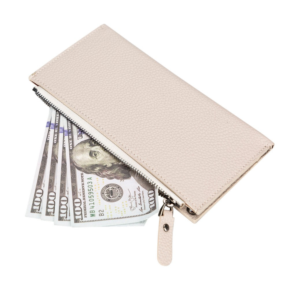 Crossbody Leather Wallet – with Phone Compartment, Card Slots & Shoulder Strap (Calista)