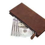 Crossbody Leather Wallet – with Phone Compartment, Card Slots & Shoulder Strap (Calista)