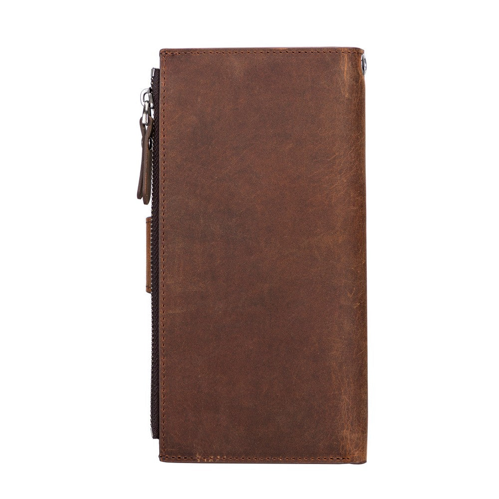 Crossbody Leather Wallet – with Phone Compartment, Card Slots & Shoulder Strap (Calista)