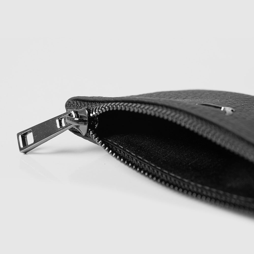3002 Unisex Leather Coin Purse With Zipper