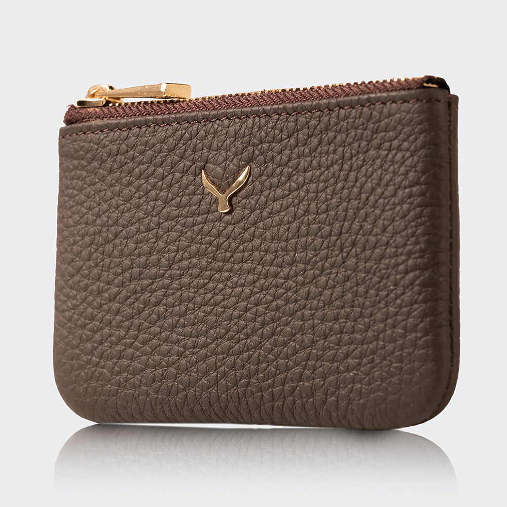 3002 Unisex Leather Coin Purse With Zipper