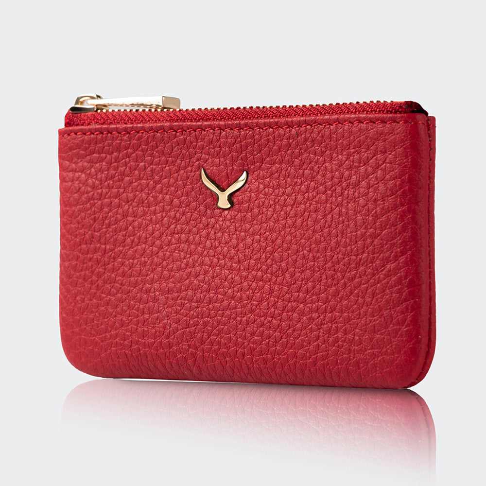 3002 Unisex Leather Coin Purse With Zipper