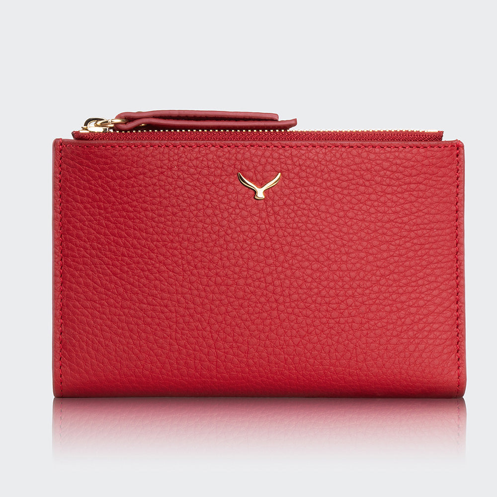 5107 Women Two Pocket Leather Wallet With Magnetic Closure