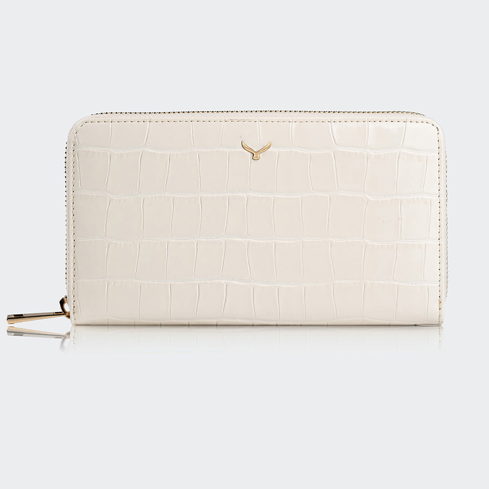 5110 Women Large Leather Wallet With Triple Compartments