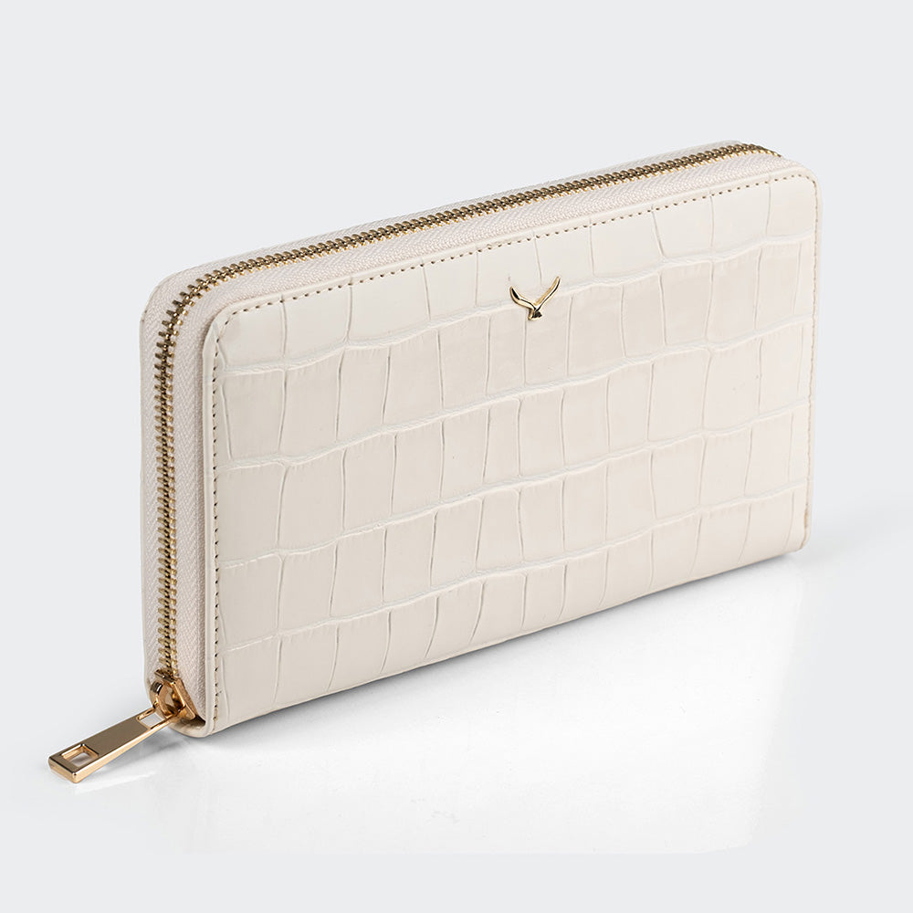 5110 Women Large Leather Wallet With Triple Compartments