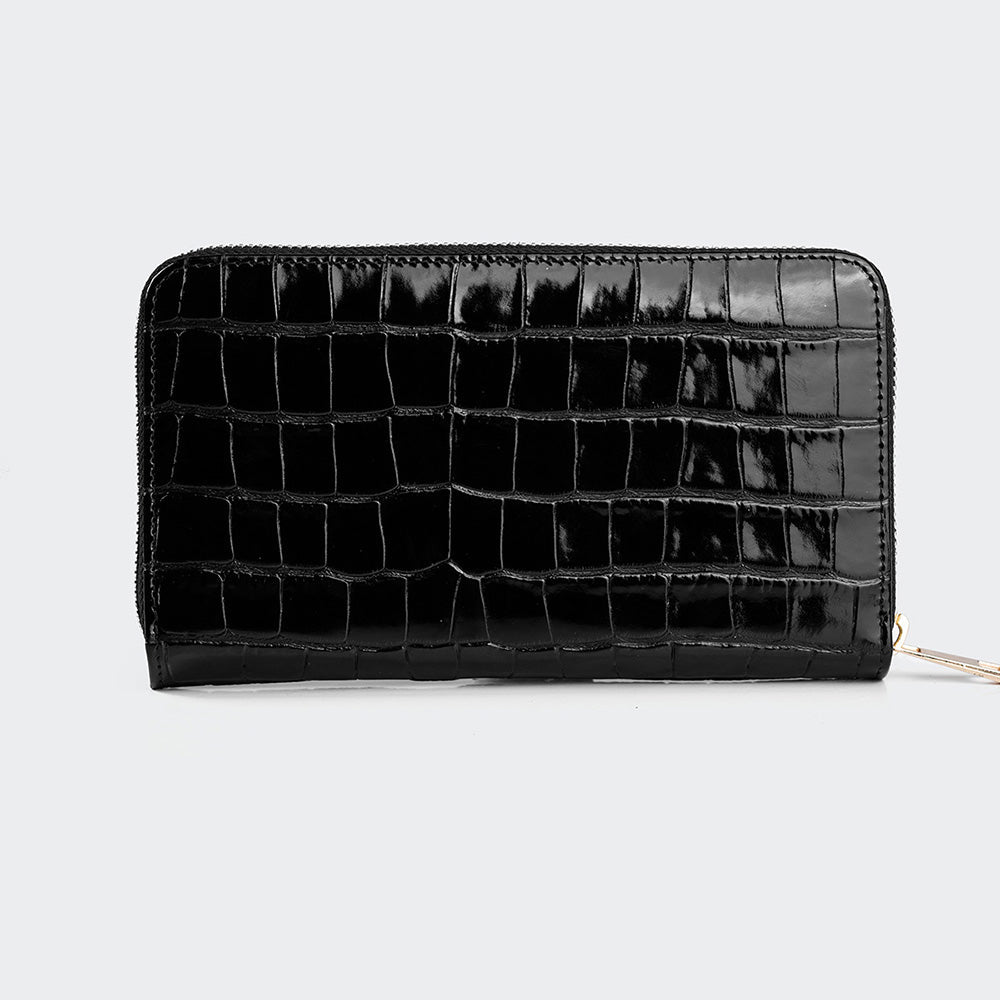 5110 Women Large Leather Wallet With Triple Compartments