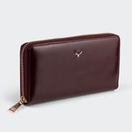 5111 Women Large Leather Wallet With Dual Compartments