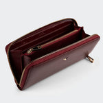 5111 Women Large Leather Wallet With Dual Compartments