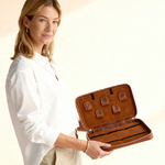 Leather Zippered Multi-Purpose Accessory Bag