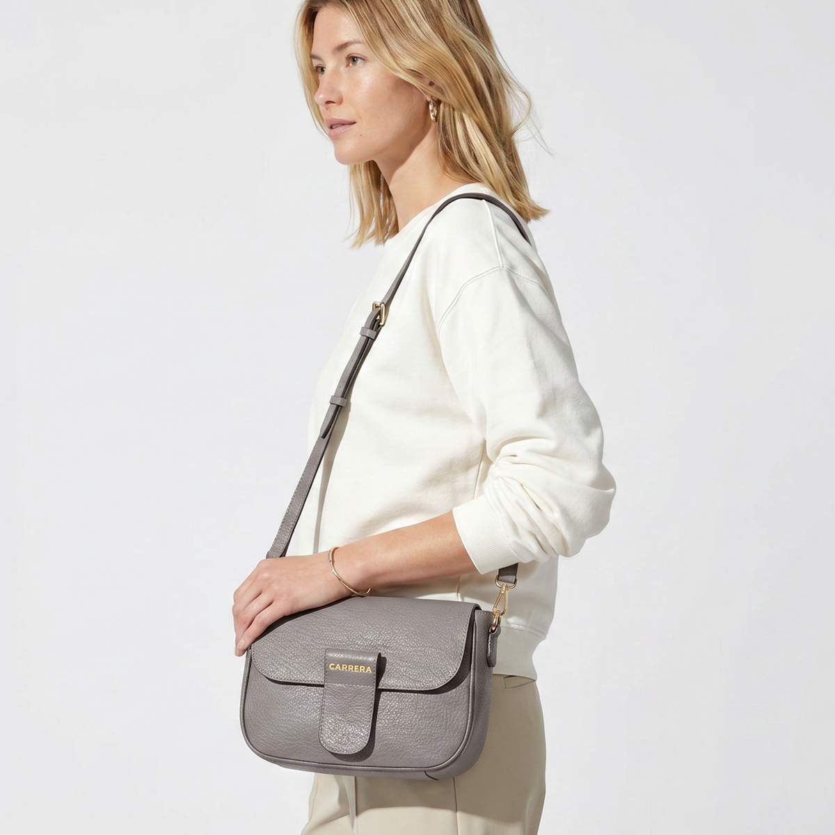 Carrera Seravelle Genuine Leather Crossbody Bag