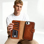 Magic iPhone 17E / 16E Leather Wallet Case Detachable
