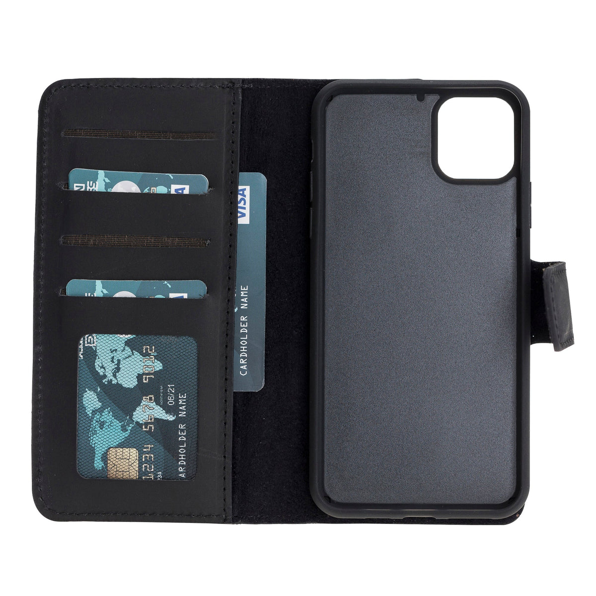 Apple iPhone 11 Series Compatible Leather Wallet Case Liluri