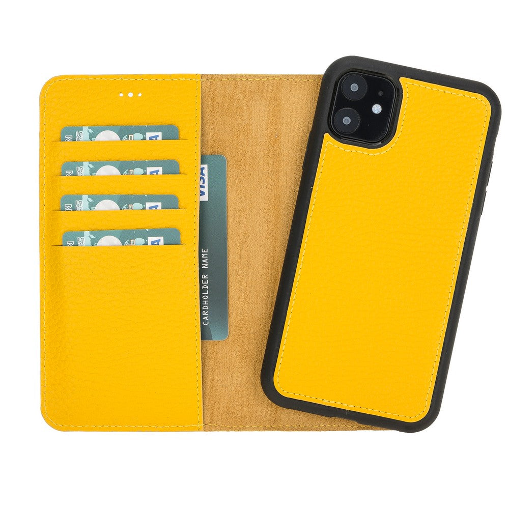 Apple iPhone 11 Series Compatible Leather Wallet Case