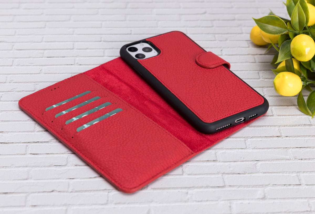 Apple iPhone 11 Series Compatible Leather Wallet Case