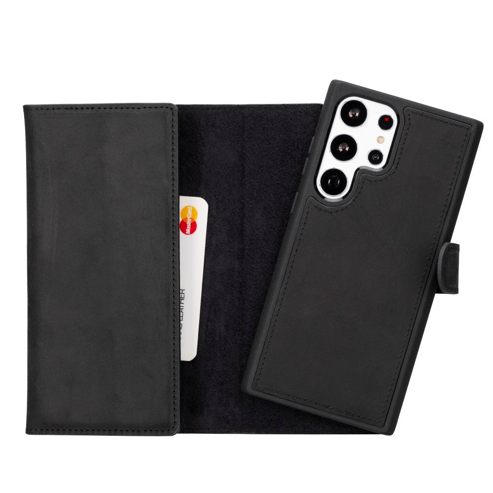 Samsung Galaxy S23 Ultra Leather Wallet Case Santa