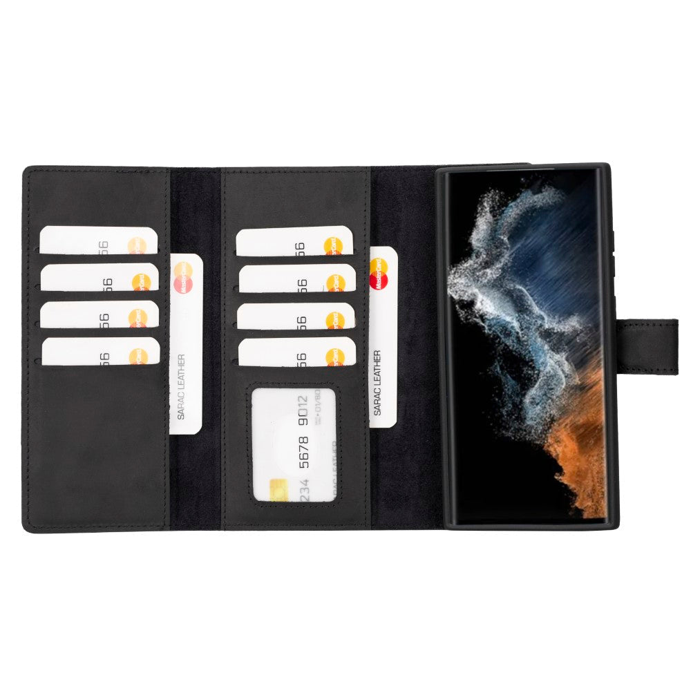 Samsung Galaxy S23 Ultra Leather Wallet Case Santa