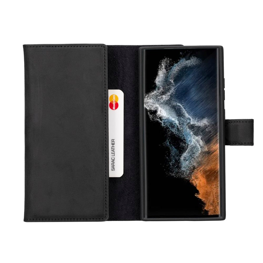 Samsung Galaxy S23 Ultra Leather Wallet Case Santa