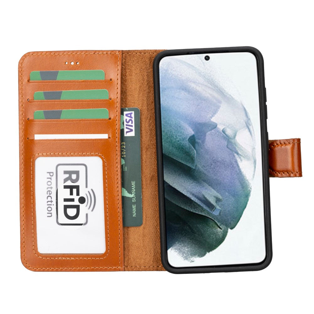 Leather Wallet Case for Samsung Galaxy S23, Plus, Ultra, RFID Blocking, Card Holder, Wireless Charging Compatible (Evervale)