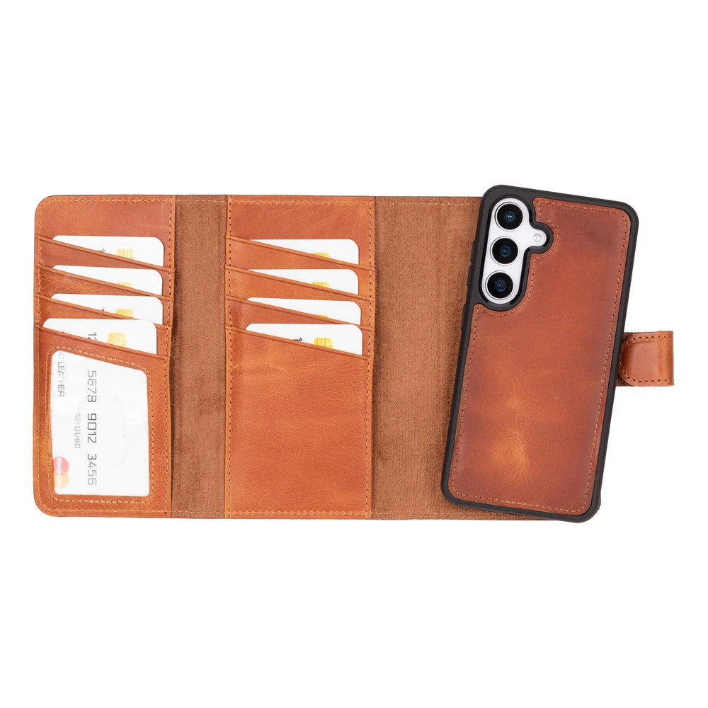 Santa Samsung Galaxy S25 Leather Detachable Wallet Case