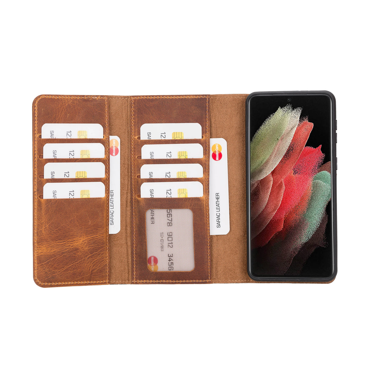 Santa Samsung Galaxy S21 Plus Leather Detachable Wallet Case