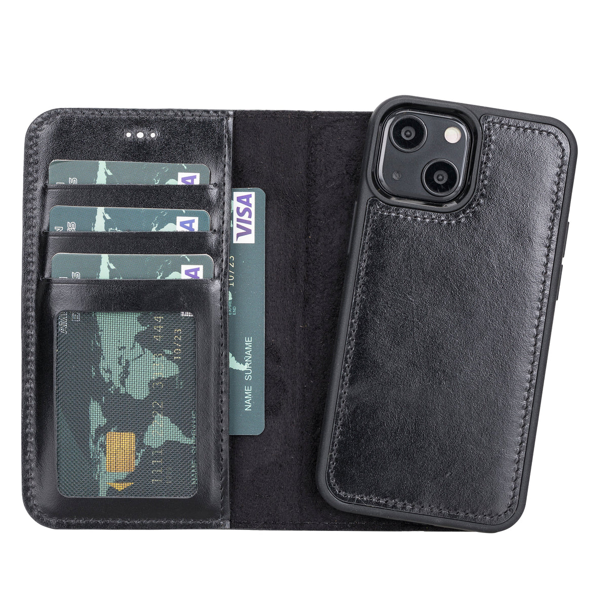 Magic iPhone 13 Pro Max and 13 Pro Series Detachable Leather Wallet Case