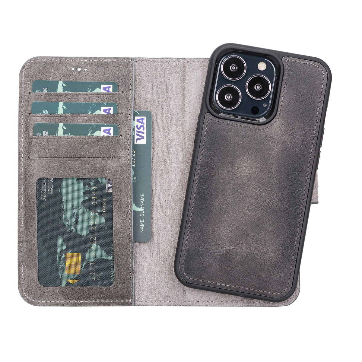 Magic iPhone 13 Pro Max and 13 Pro Series Detachable Leather Wallet Case