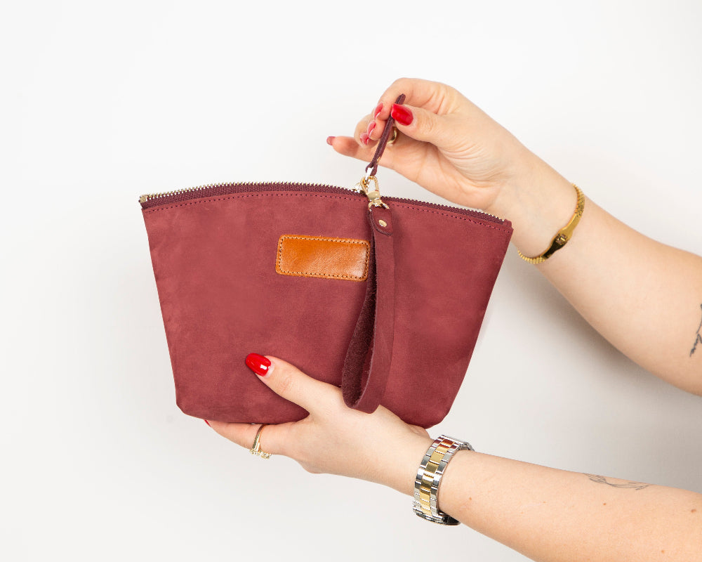 Luna Leather Makeup Bag