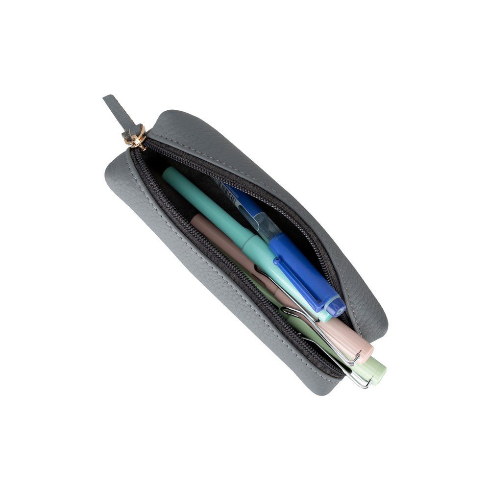 Leather Pencil Case – Genuine Leather Multipurpose Pouch for Office, Tools & Cosmetics (Lilia)