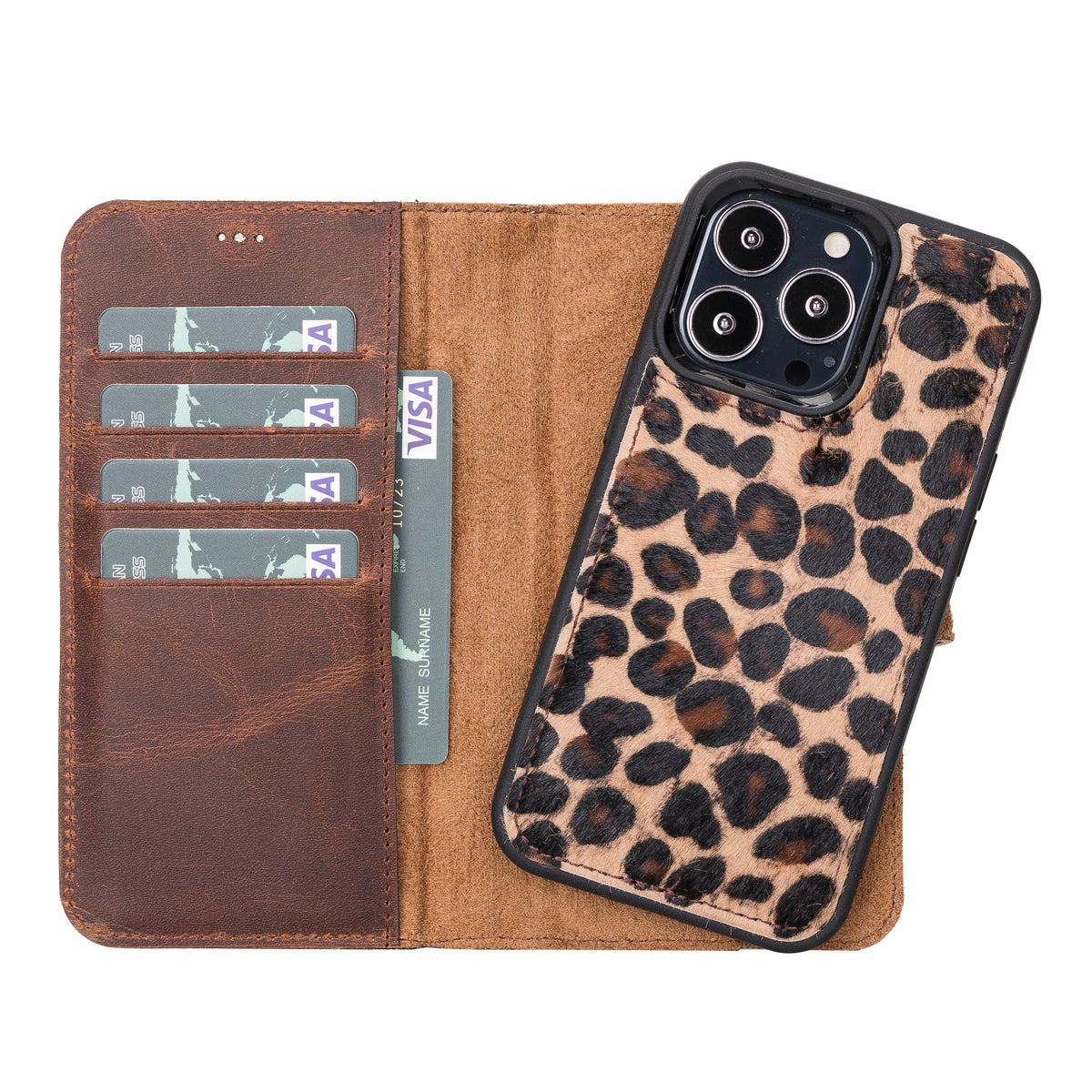 Magic iPhone 13 Pro Max and 13 Pro Series Detachable Leather Wallet Case