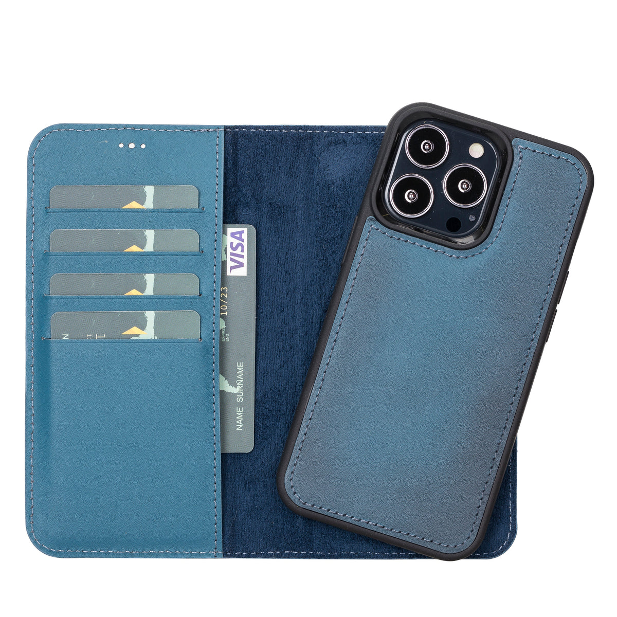Magic iPhone 13 Pro Max and 13 Pro Series Detachable Leather Wallet Case