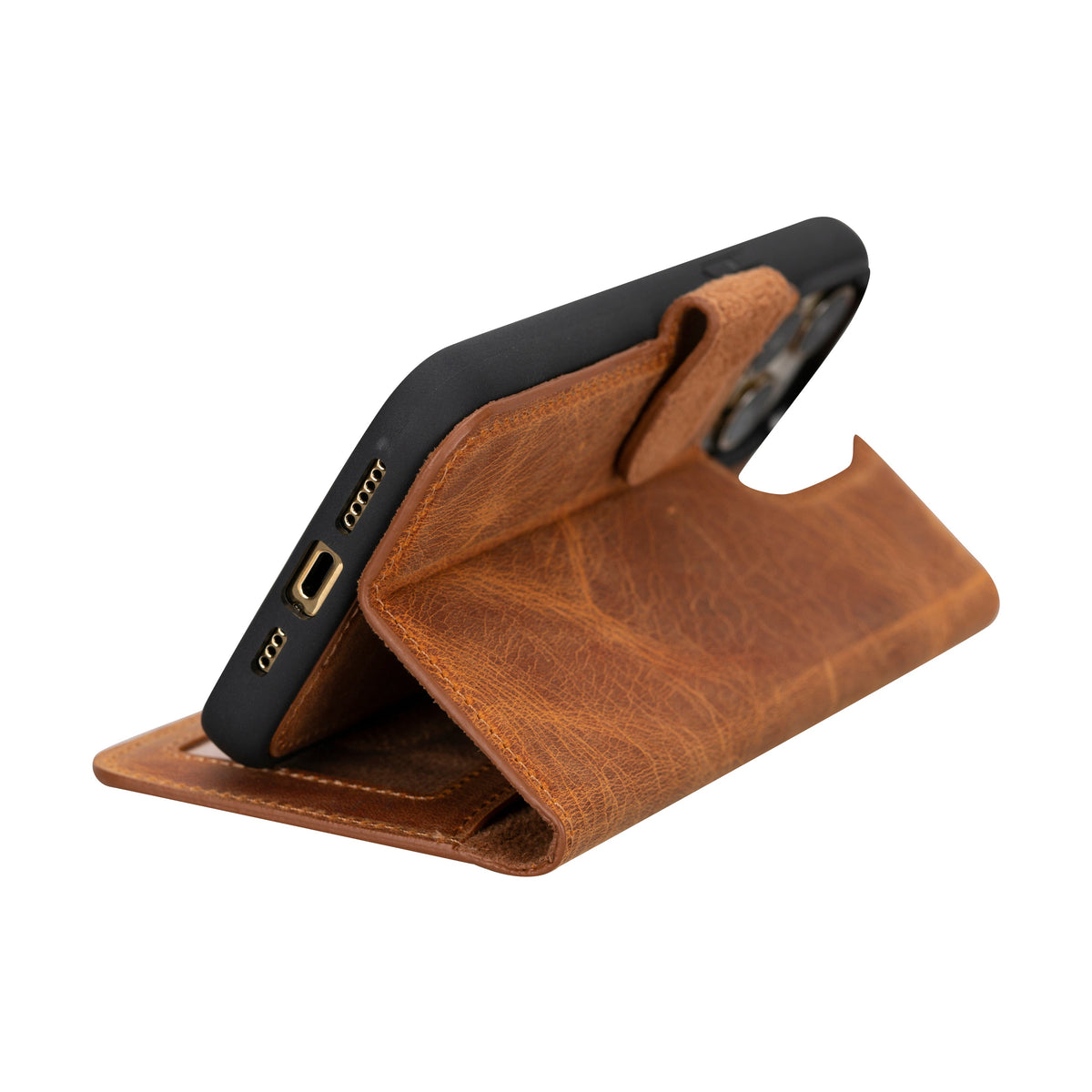 Arcane iPhone 16 Series Detachable Genuine Leather Case