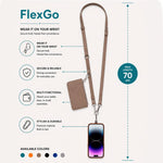 FlexGo Leather Phone Strap & Wallet Set – Clip-On Flex