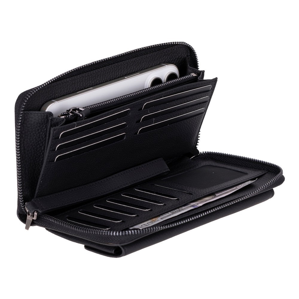 Genuine Leather Travel Wallet | Phone Holder, 12 Card Slots (Branford)