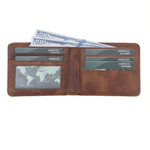 Leather Wallet – Genuine Leather Bifold Wallet with Card Slots (Torin)