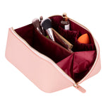 Personalized Leather Cosmetic Bag: Water-Resistant Travel Toiletry Organizer (Natalie)