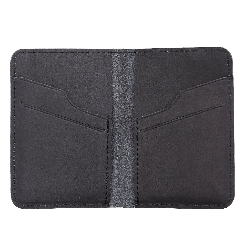 Leather Card Holder – Minimalist Slim Bifold Wallet for Men & Women (Matteo)