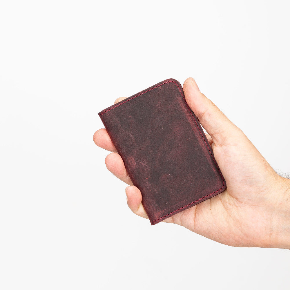 Leather Card Holder – Minimalist Slim Bifold Wallet for Men & Women (Matteo)