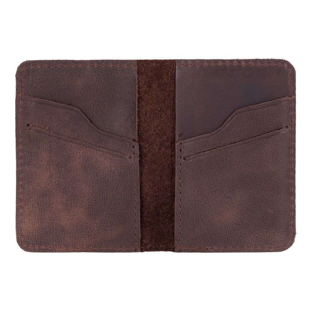 Leather Card Holder – Minimalist Slim Bifold Wallet for Men & Women (Matteo)