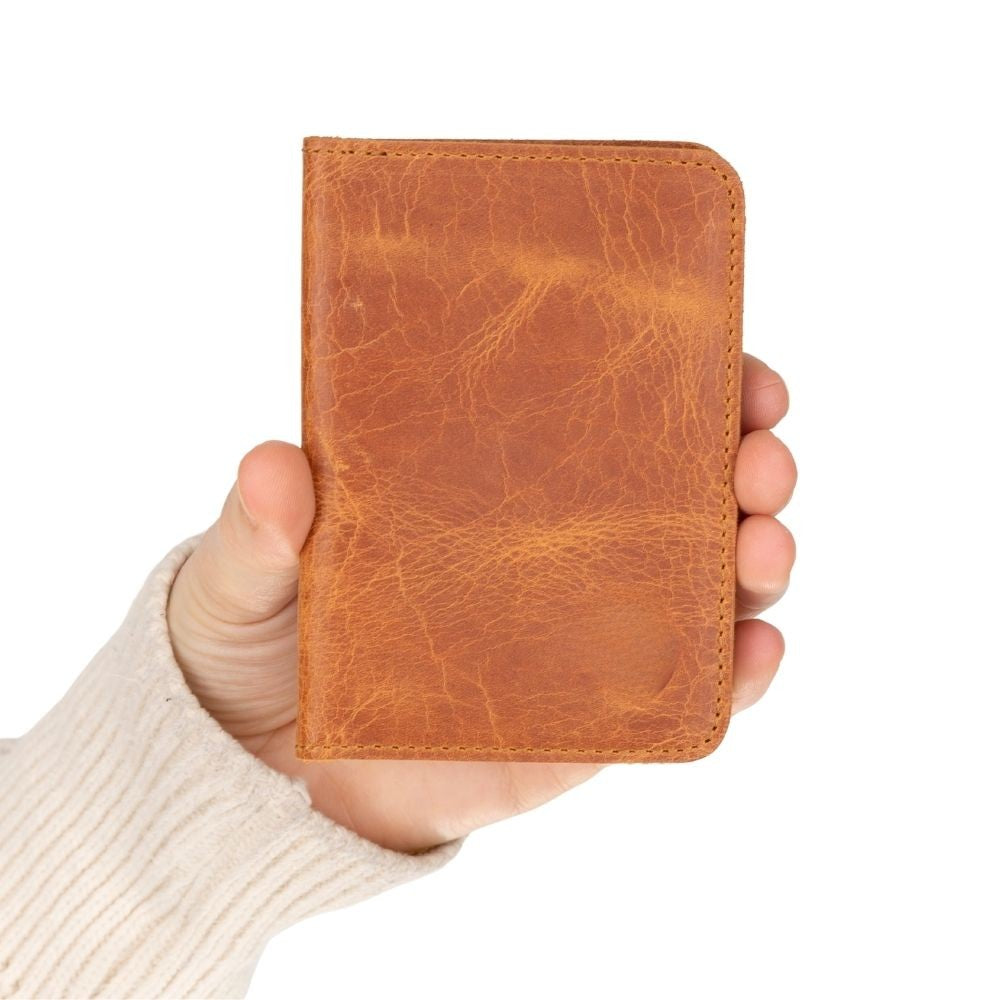 Leather Card Holder – Minimalist Slim Bifold Wallet for Men & Women (Matteo)