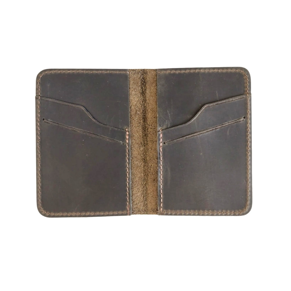 Leather Card Holder – Minimalist Slim Bifold Wallet for Men & Women (Matteo)