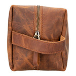 Genuine Leather Dopp Kit, Men's & Women's Toiletry Bag, Travel Organizer, Shaving Bag (Rhett)