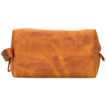 Genuine Leather Dopp Kit, Men's & Women's Toiletry Bag, Travel Organizer, Shaving Bag (Rhett)