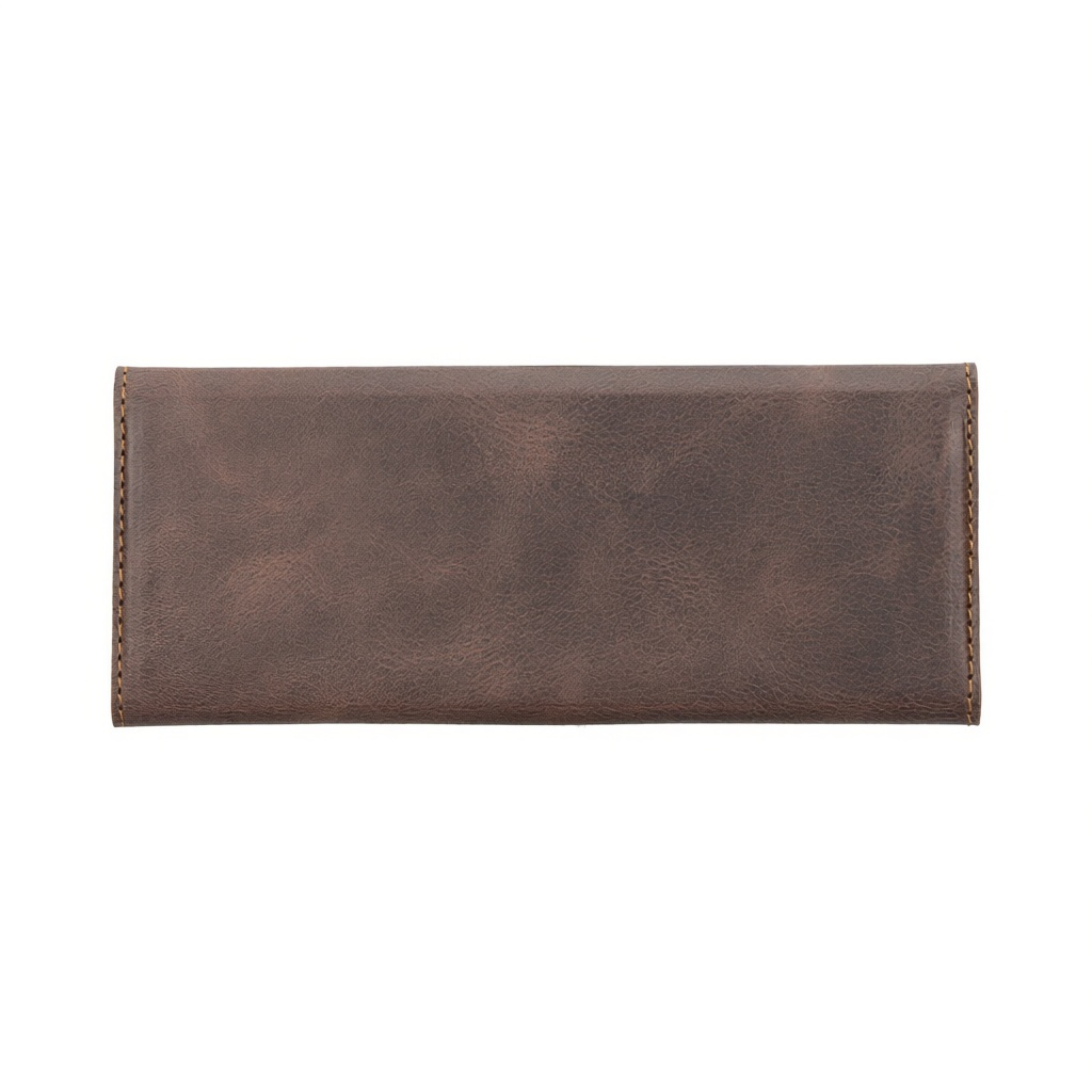 Handmade Genuine Leather Eyewear Case - Magnetic Triangular Design