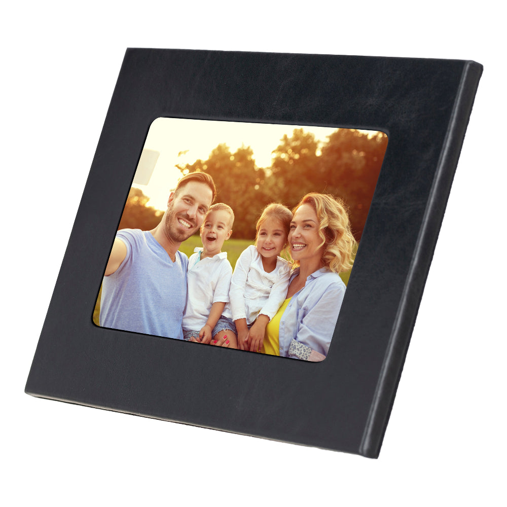 Leather Desktop Photo Frame 22x17cm frame for 15x10cm photos (8.6x6.6inch frame for 5.9x3.9inch photos)