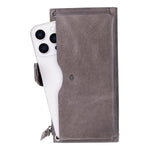 Crossbody Leather Wallet – with Phone Compartment, Card Slots & Shoulder Strap (Calista)